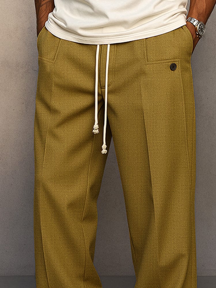 Paul| Drawstring Wide-Leg Cotton Trousers