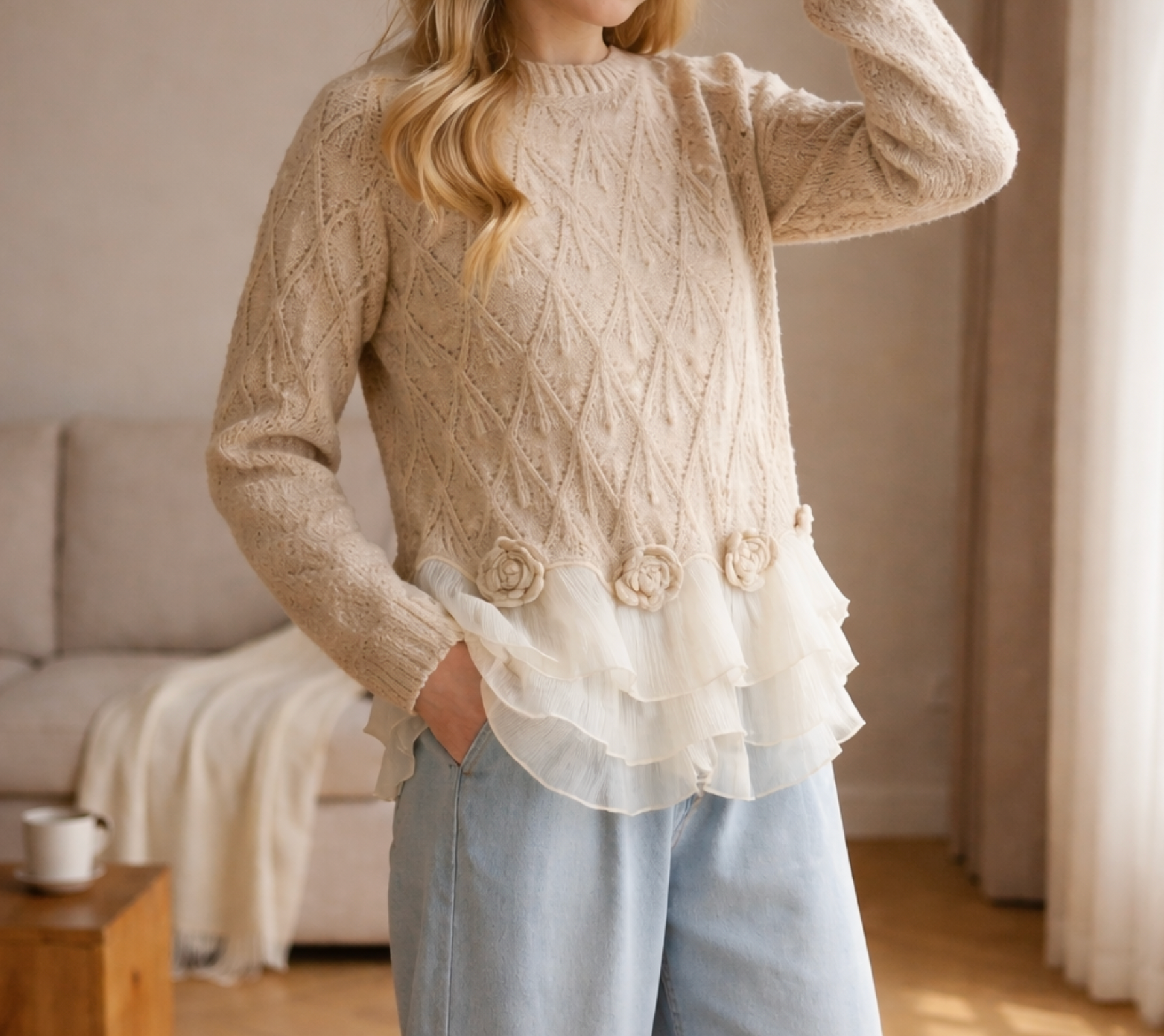 Magdalena | Ruffle Cardigan