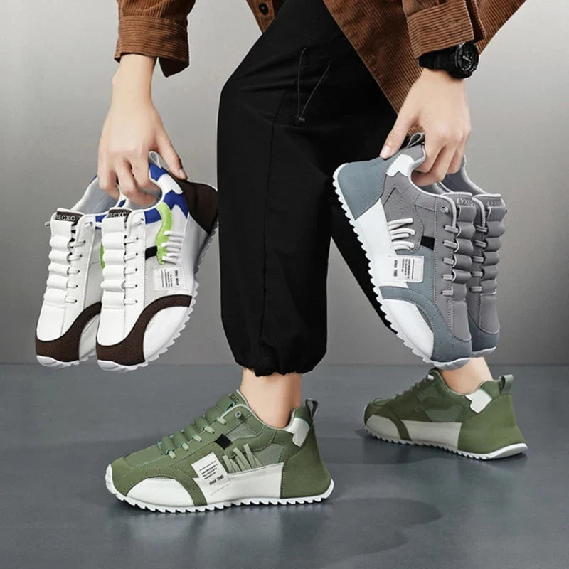 Giuliano | Multicolour Patchwork Suede & Leather Sneakers