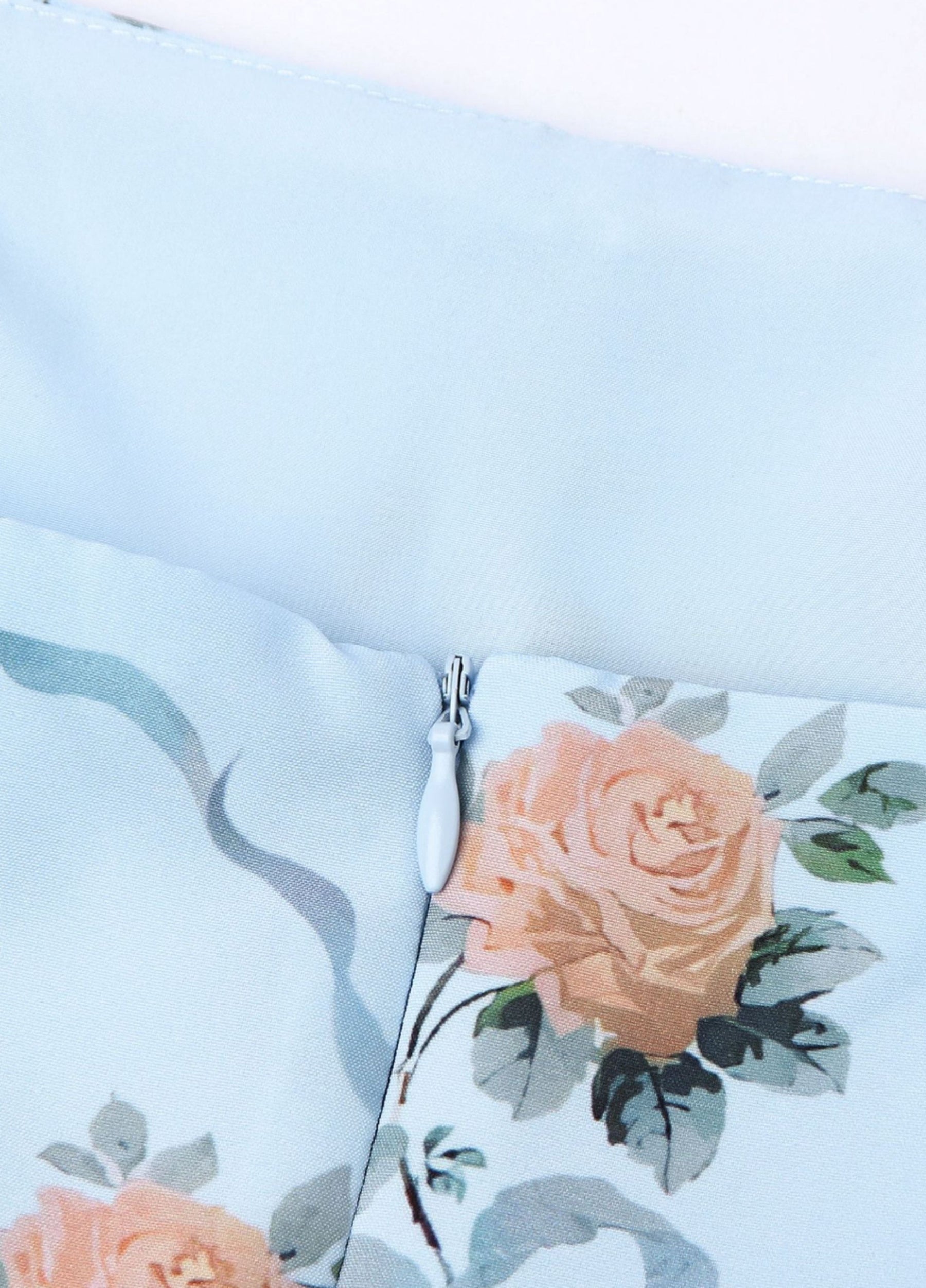Senna | Bloom Midi Dress – Soft Blue Floral