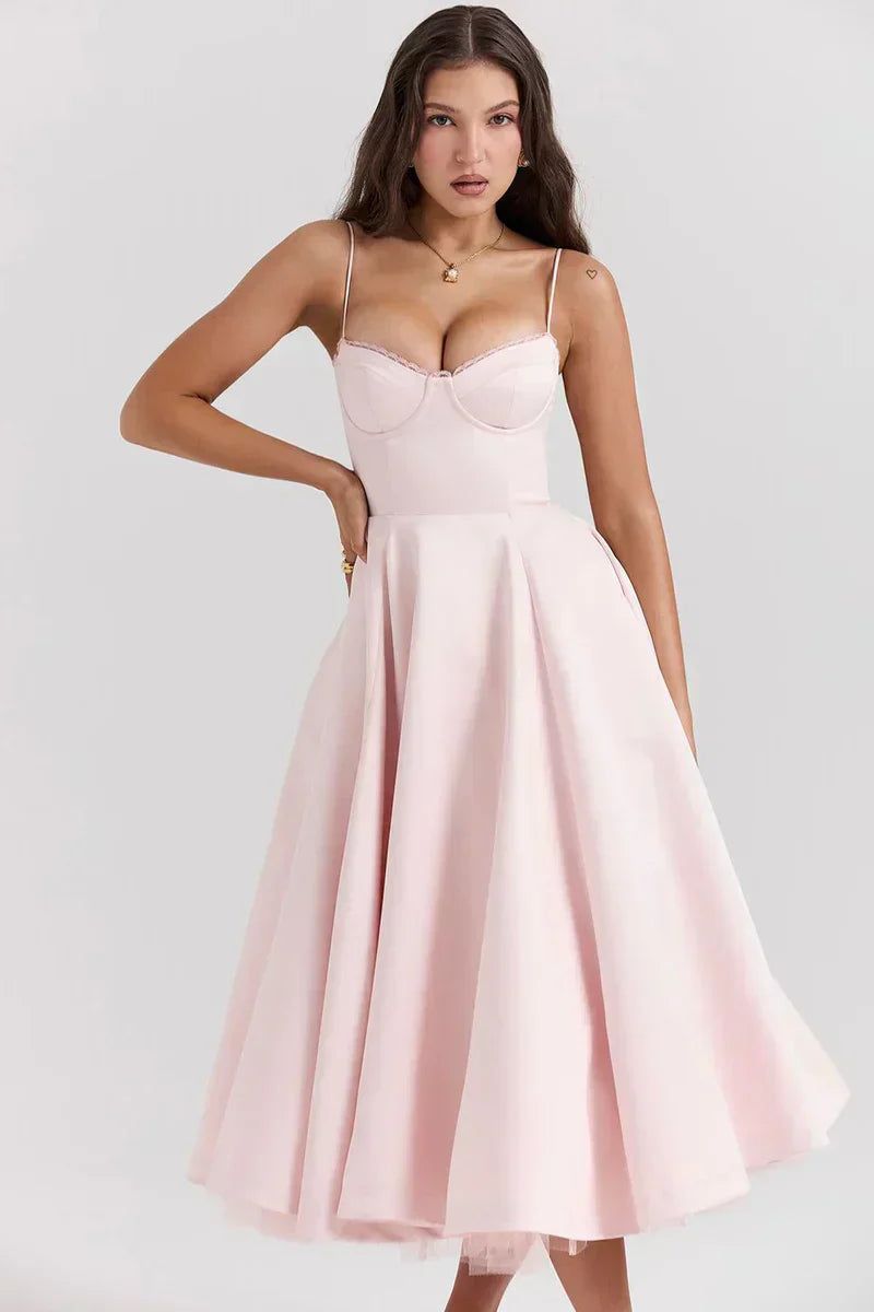 Jade | Delicate Tulle Accent Dress