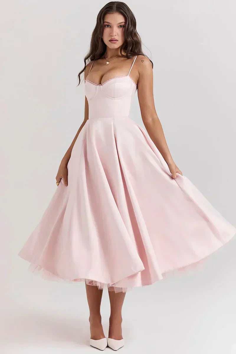 Jade | Delicate Tulle Accent Dress