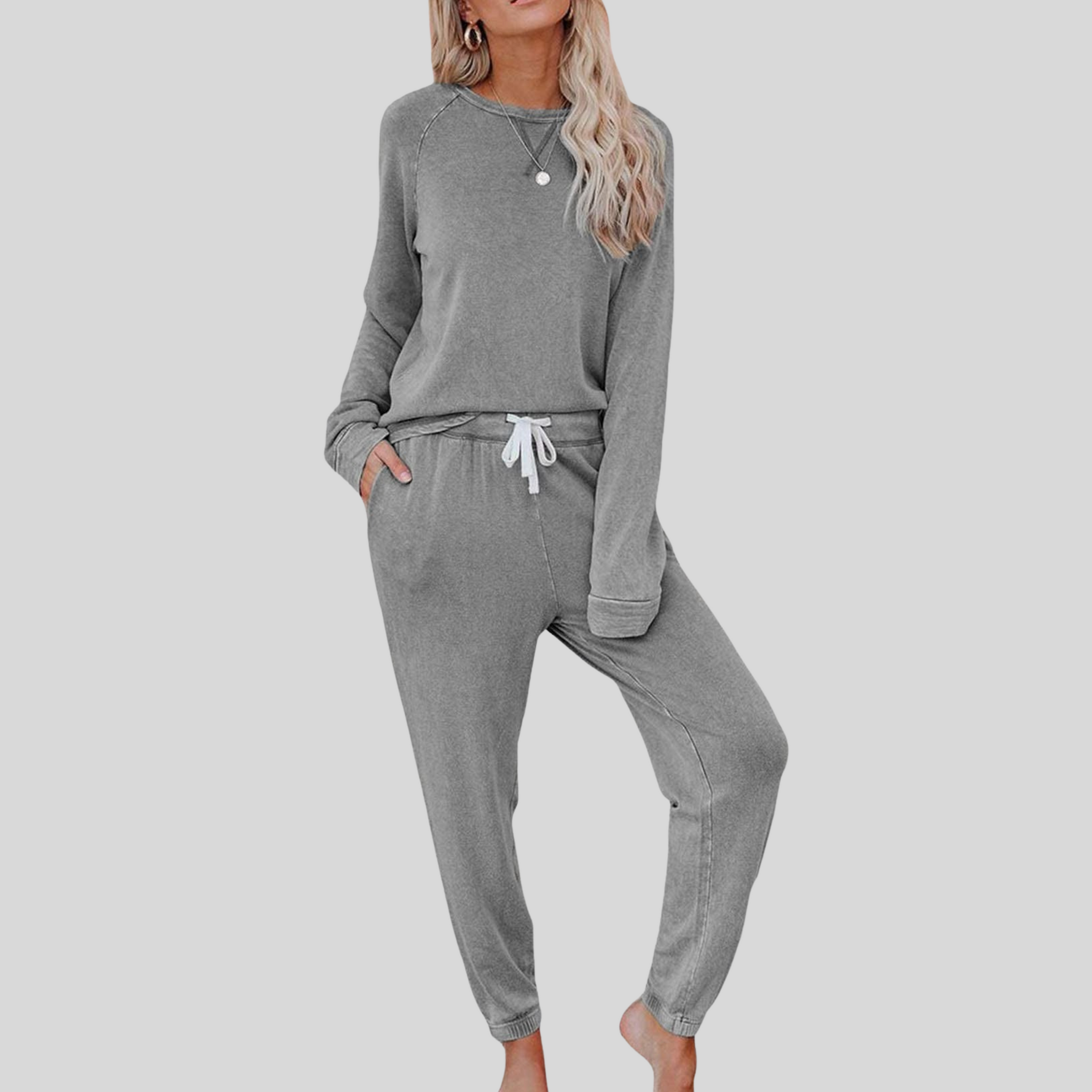 Tyne | Casual Long Sleeve and Sweatpants Set