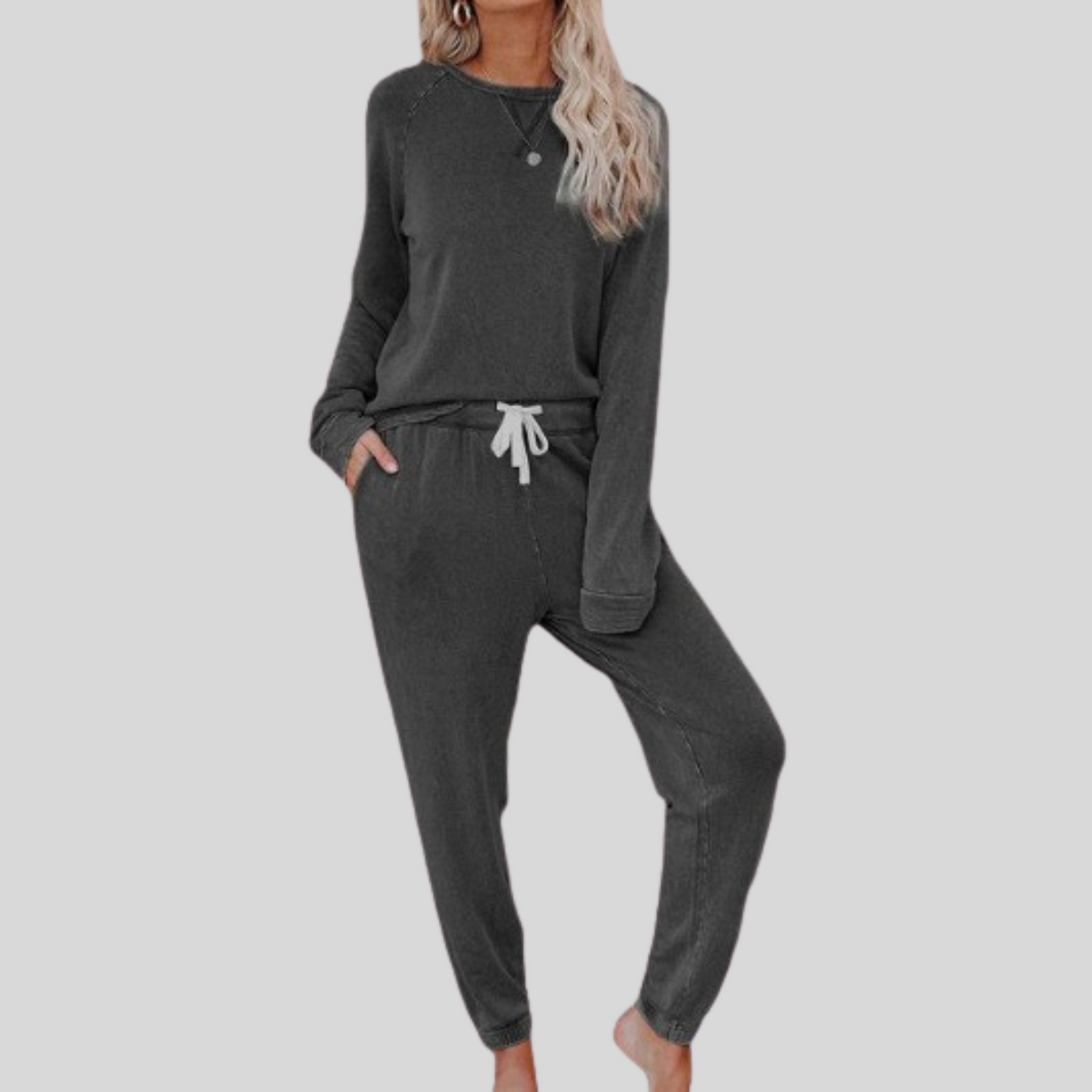 Tyne | Casual Long Sleeve and Sweatpants Set