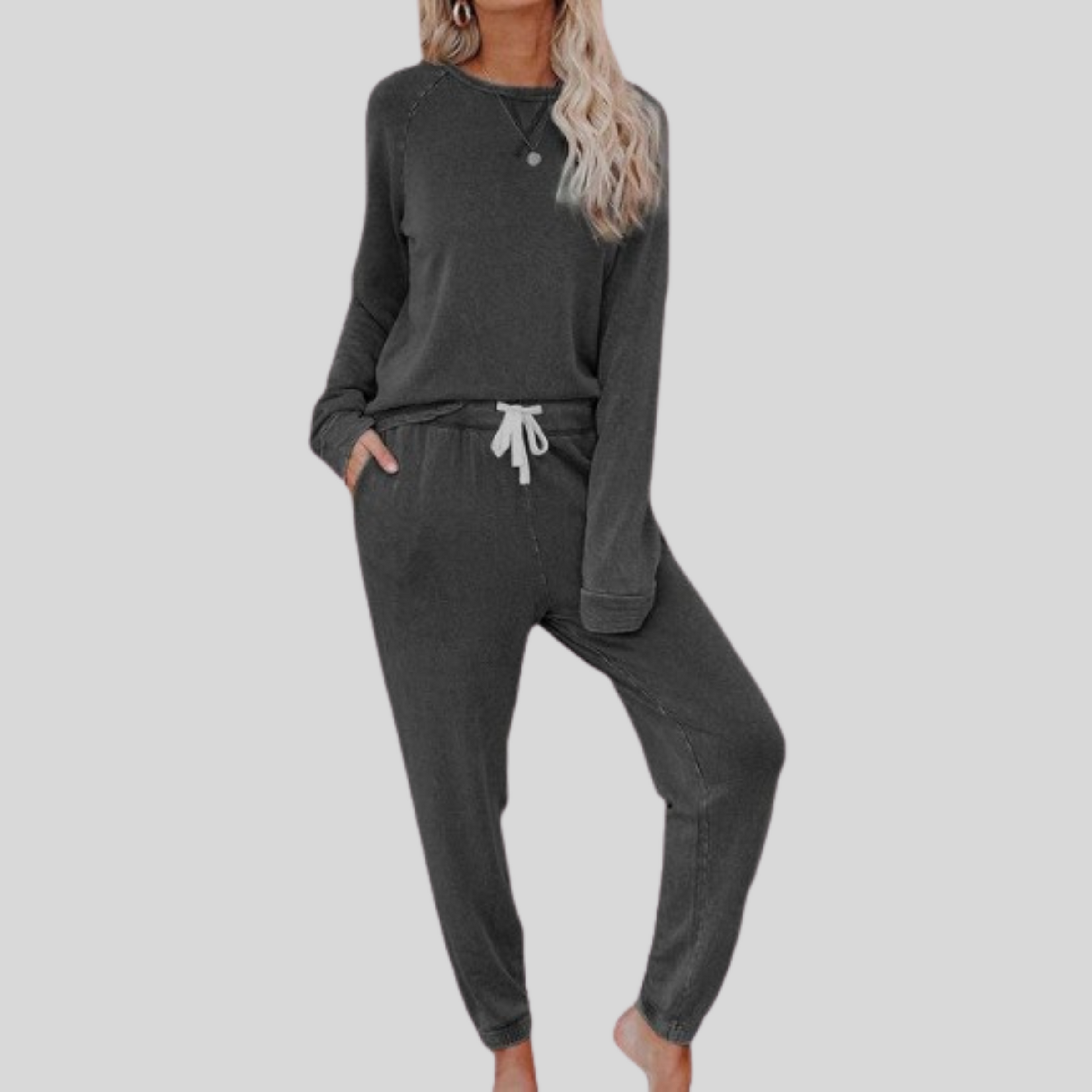 Tyne | Casual Long Sleeve and Sweatpants Set
