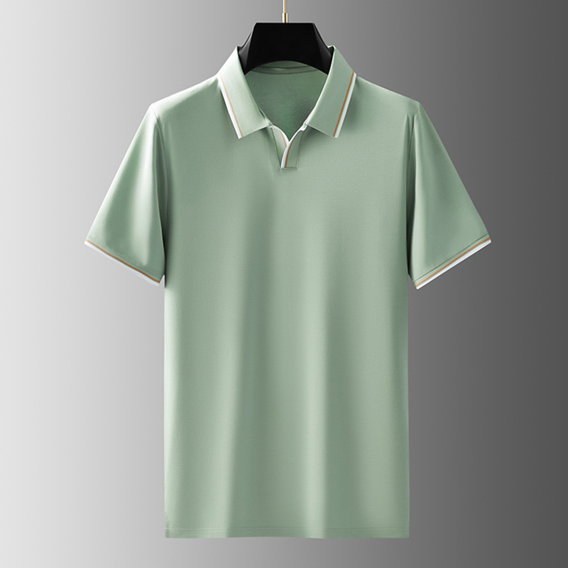 Leo|Silk buttonless porto polo