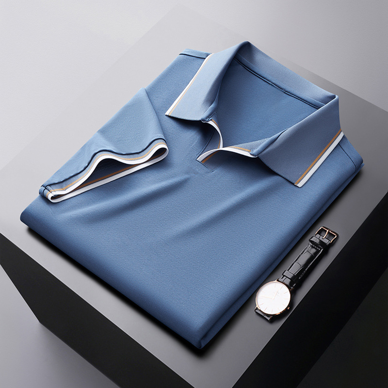 Leo|Silk buttonless porto polo