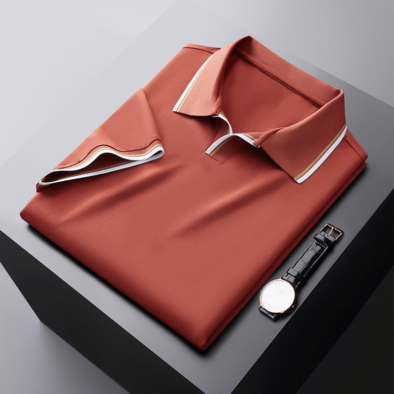 Leo|Silk buttonless porto polo