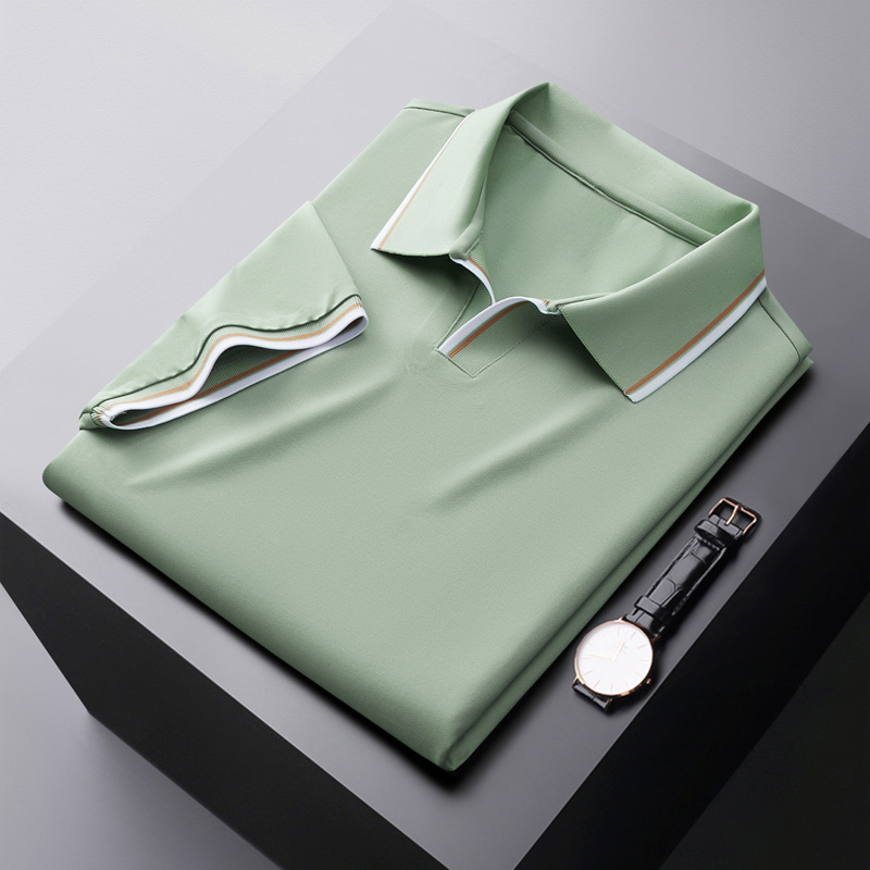 Leo|Silk buttonless porto polo