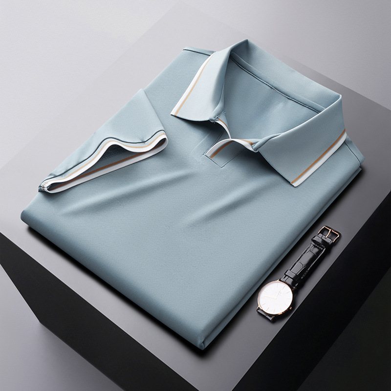 Leo|Silk buttonless porto polo