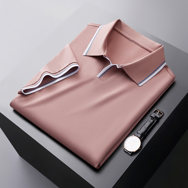 Leo|Silk buttonless porto polo