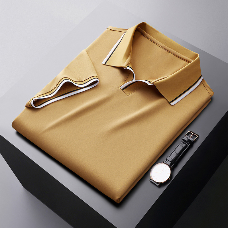 Leo|Silk buttonless porto polo