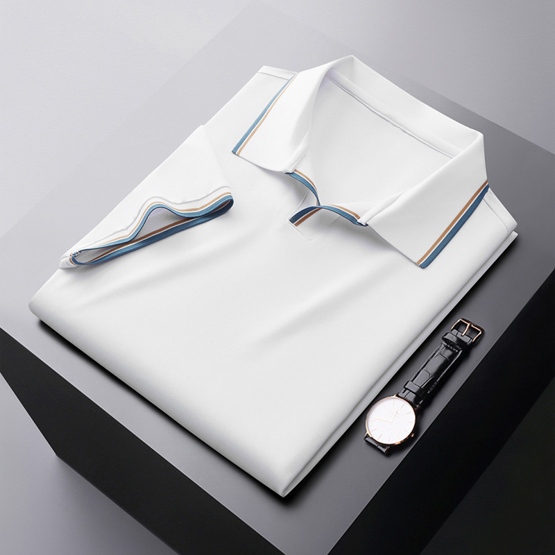 Leo|Silk buttonless porto polo