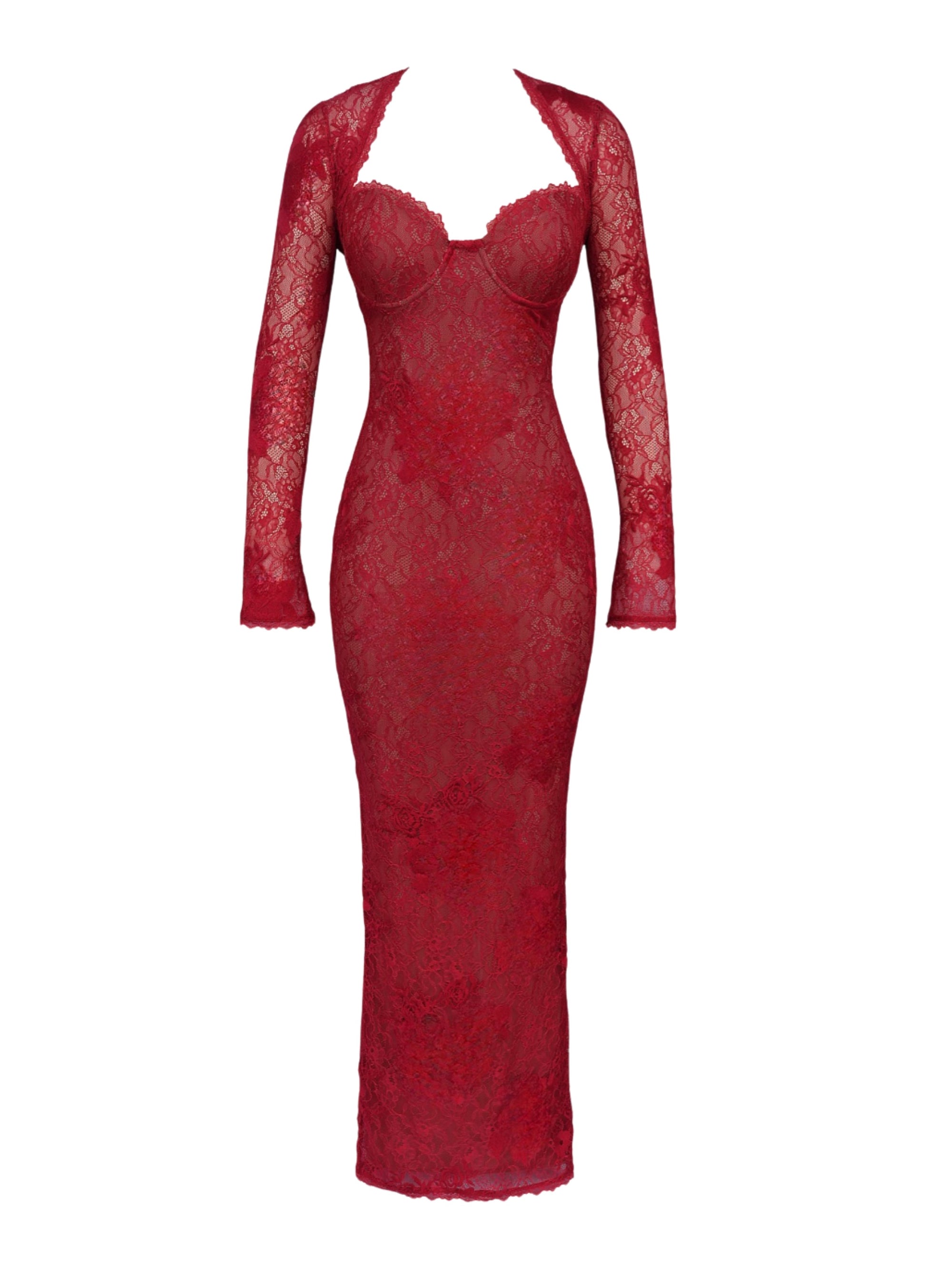Mia | Noir Lace Maxi Dress