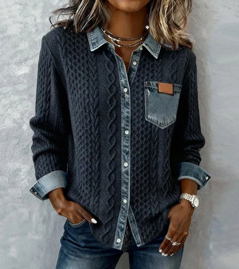 Arielle™ Patchwork Knit Top
