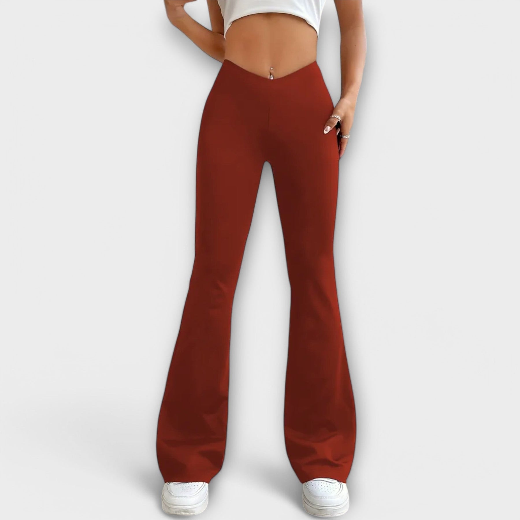 Eleni | Relaxed Pants with Flared Leg