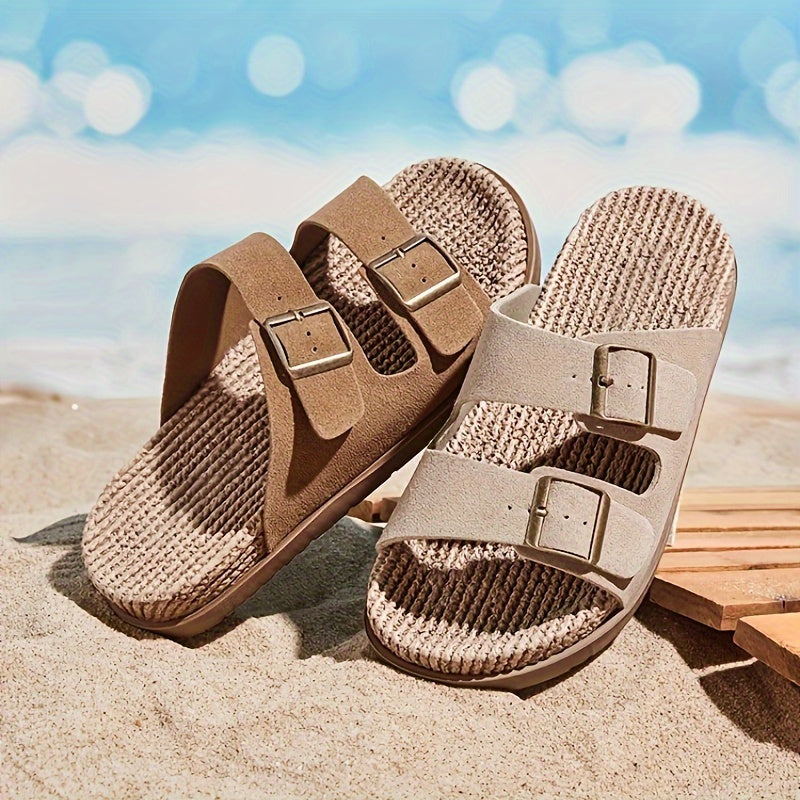Otis | Men's Woven Double-Buckle Footbed Sandals