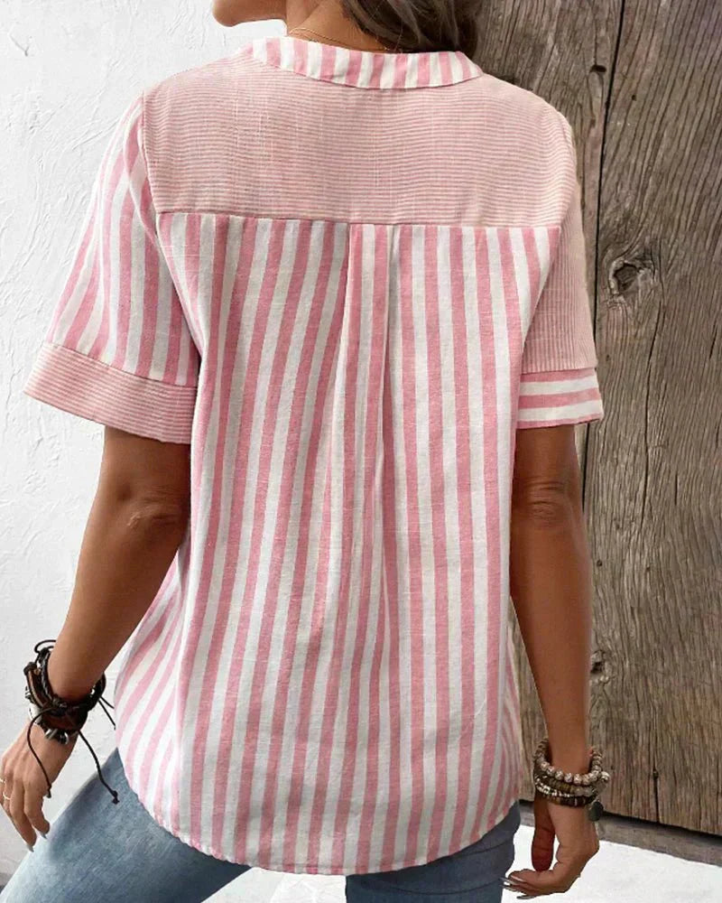 Rayna | Soft Striped Blouse
