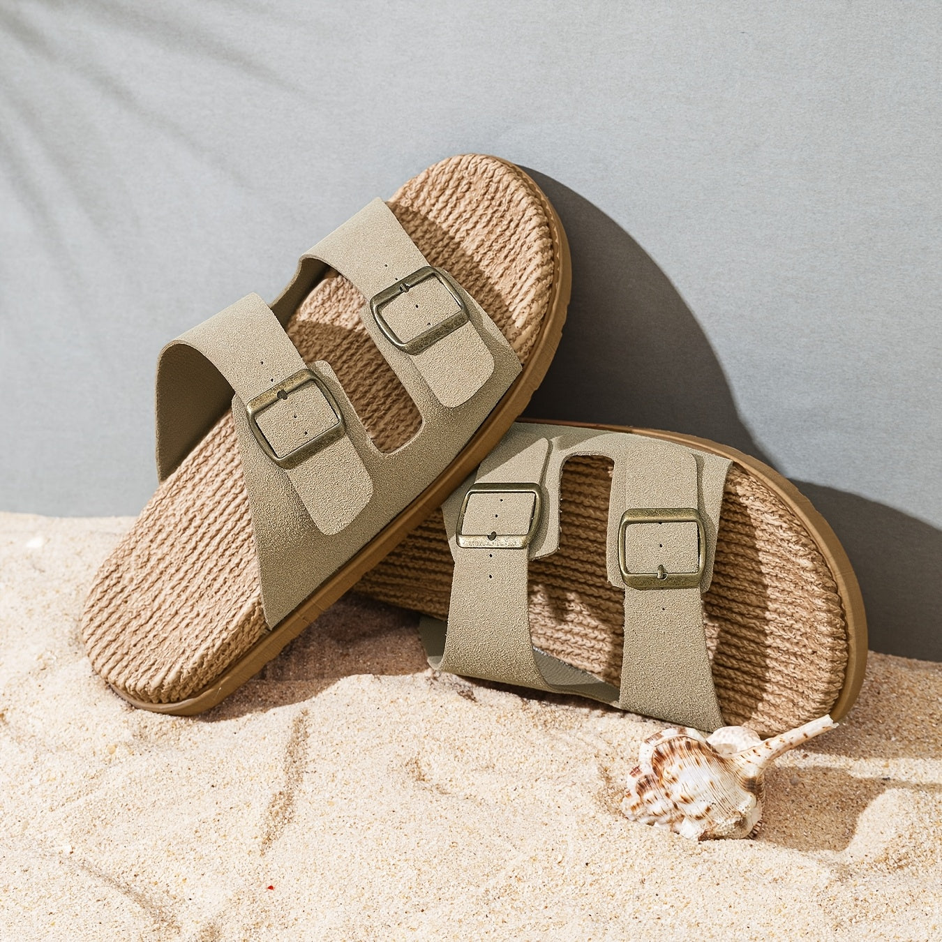 Otis | Men's Woven Double-Buckle Footbed Sandals