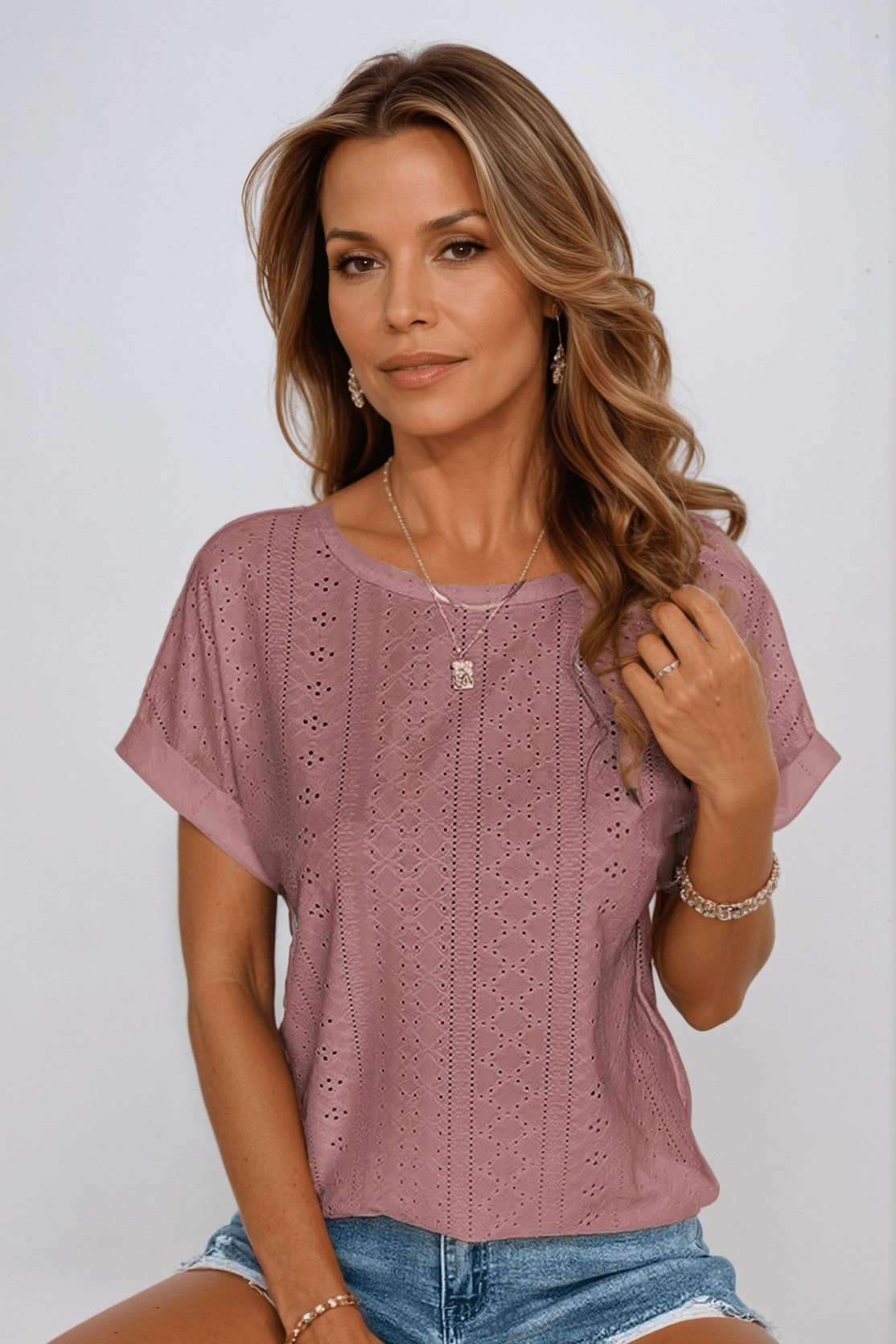 Beth | Oceanview Eyelet Top