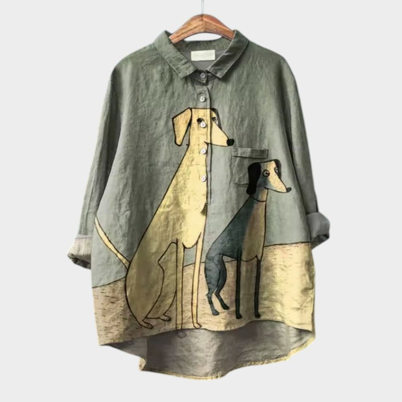 Audrey - Artistic Button-Up Shirt