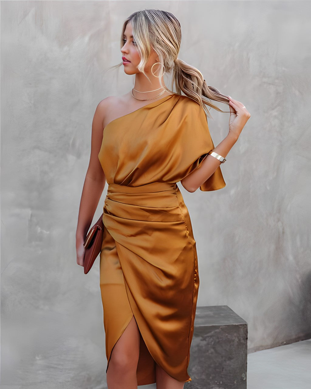 Ally | Elegant Silk Party Dress