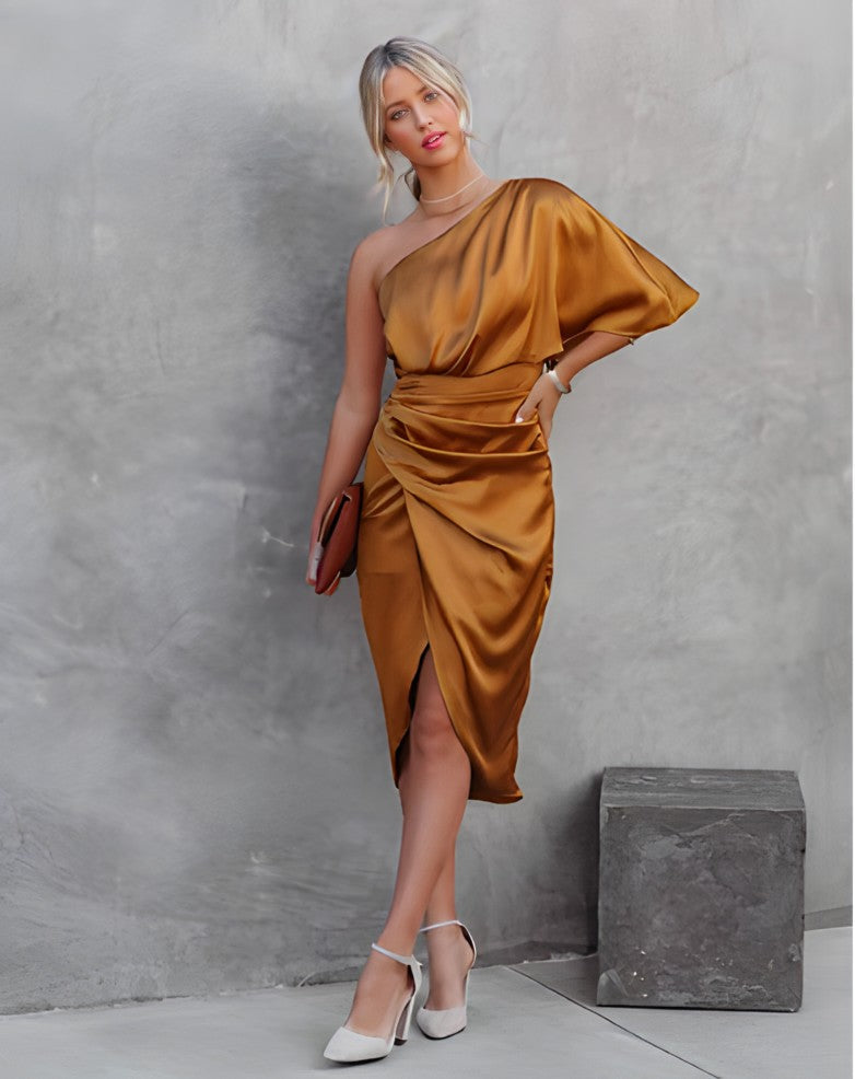 Ally | Elegant Silk Party Dress