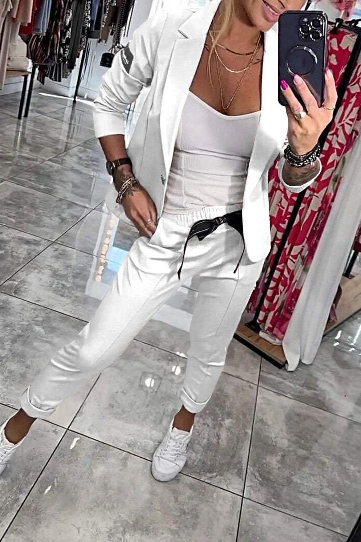Caitlin | Relaxed Solid Color Two-Piece Set for Women