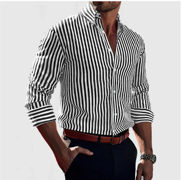 Logan|Elegant Striped Shirt