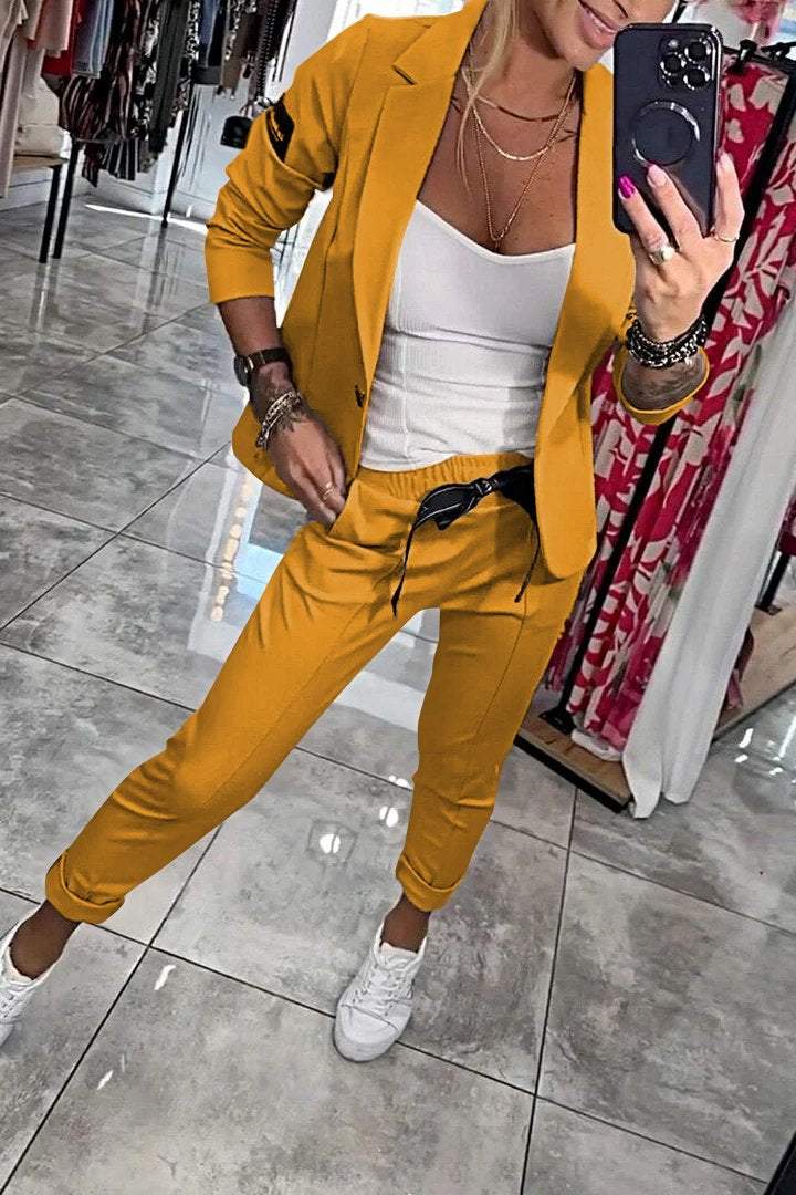 Caitlin | Relaxed Solid Color Two-Piece Set for Women