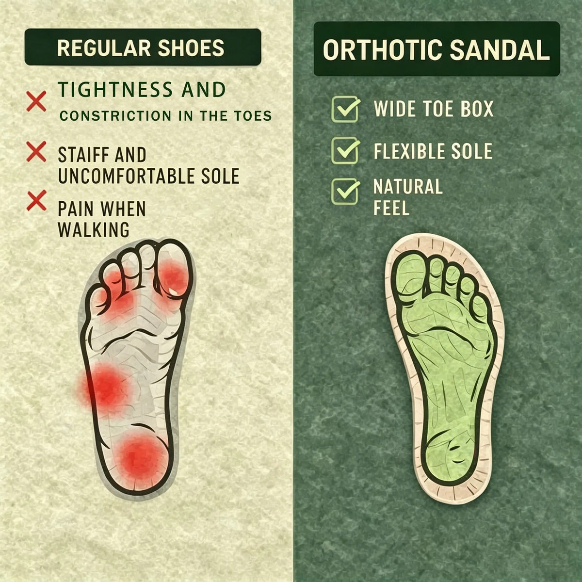 Ava- Women's Comfortable Wedge Orthopaedic Sandals