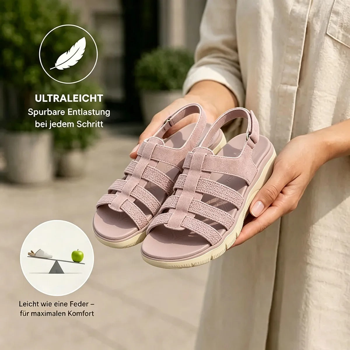 Ava- Women's Comfortable Wedge Orthopaedic Sandals