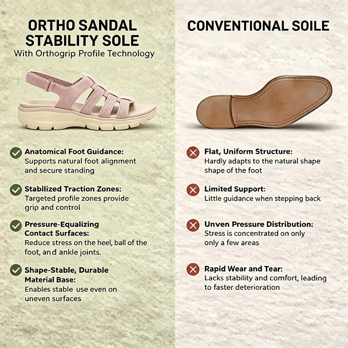 Ava- Women's Comfortable Wedge Orthopaedic Sandals