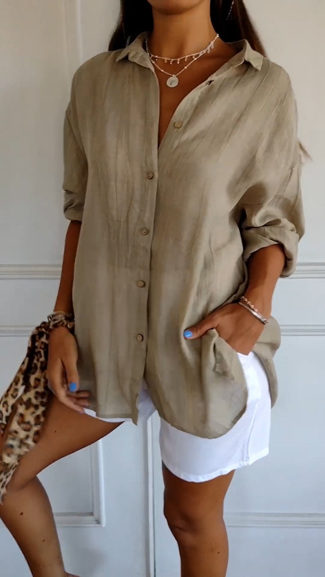 Sharon | Elegant Shirt with Pleated Style