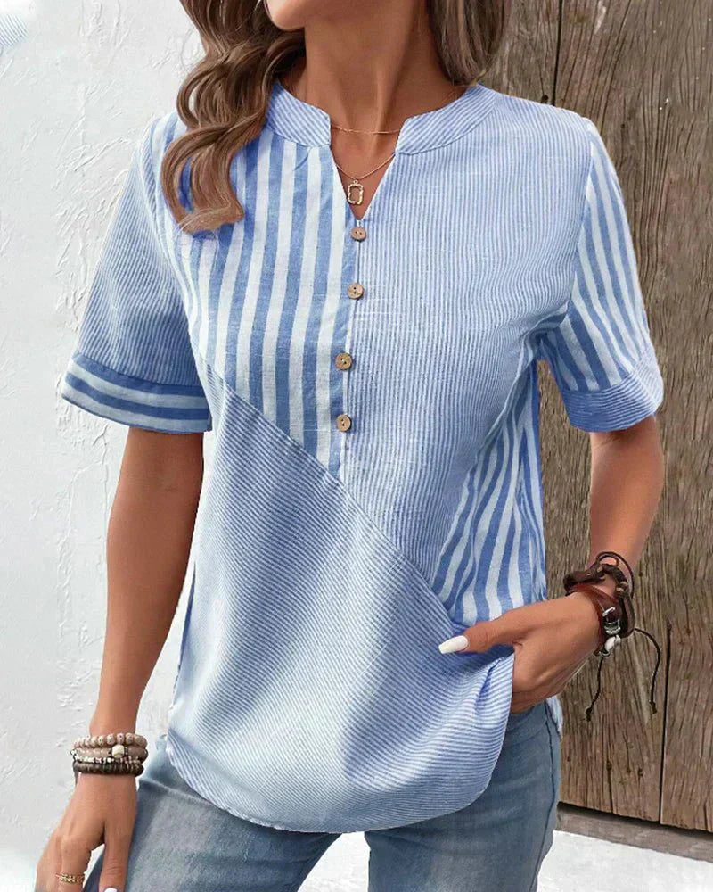 Rayna | Soft Striped Blouse
