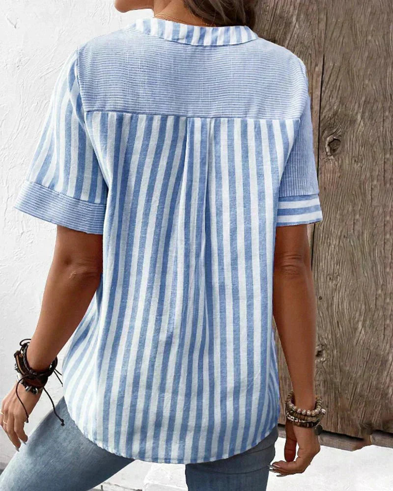 Rayna | Soft Striped Blouse