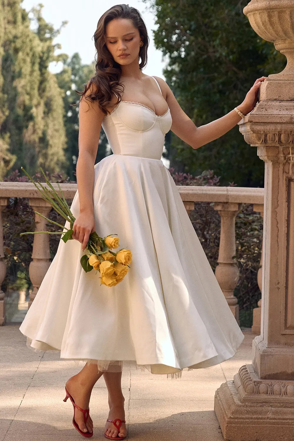 Jade | Delicate Tulle Accent Dress
