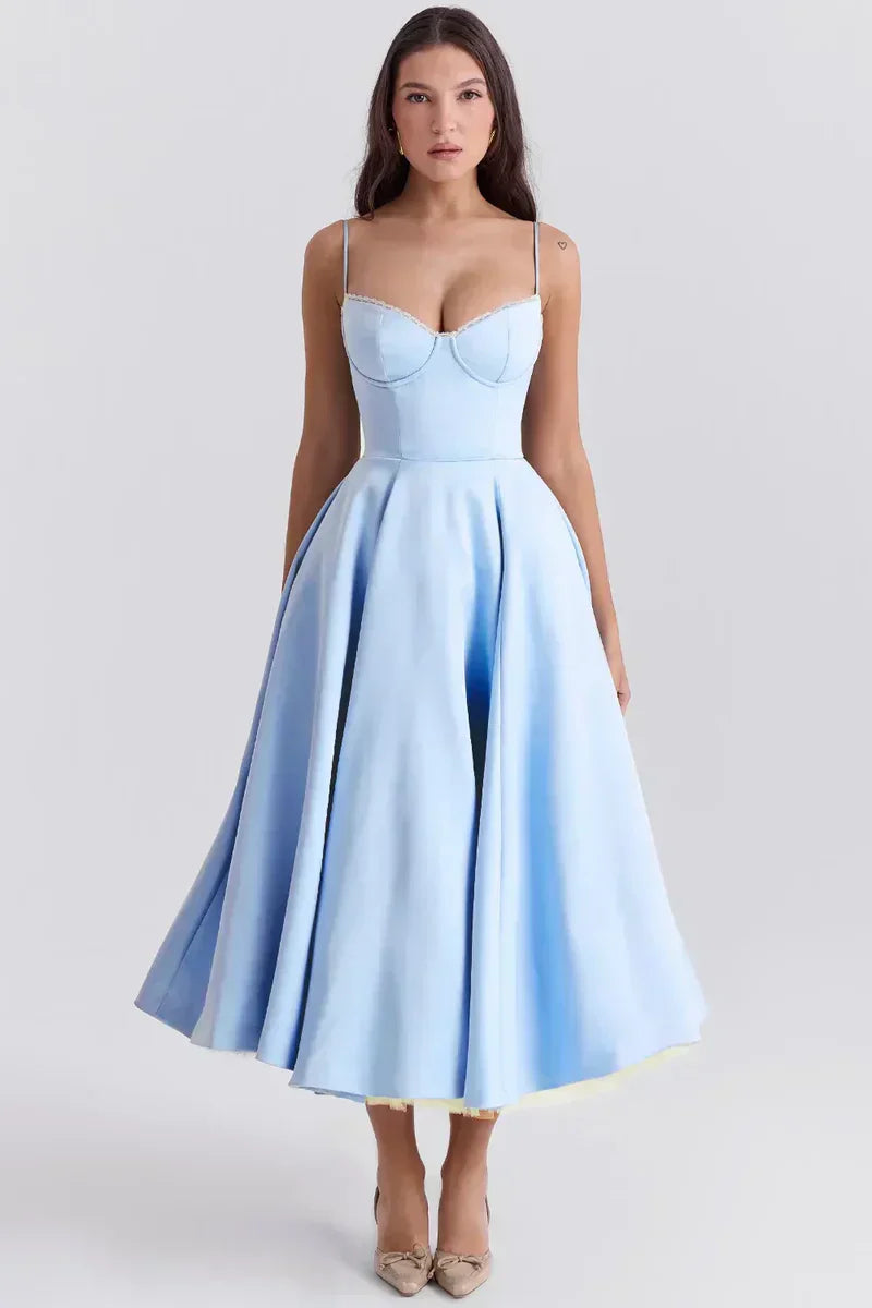 Jade | Delicate Tulle Accent Dress