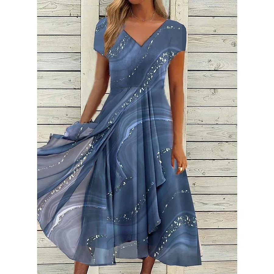 Maudie | V-Neck Midi Dress