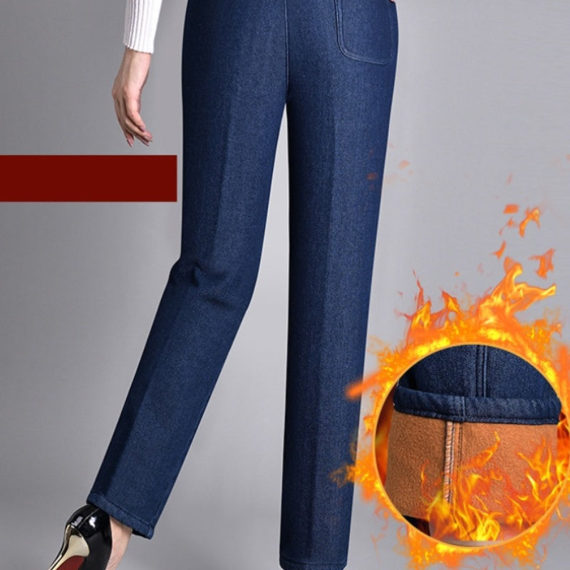 Samaria | Women's Jeans with Side Pockets and Elastic Waist
