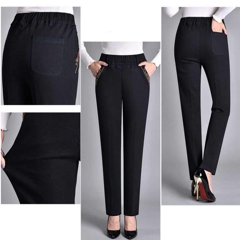 Samaria | Women's Jeans with Side Pockets and Elastic Waist