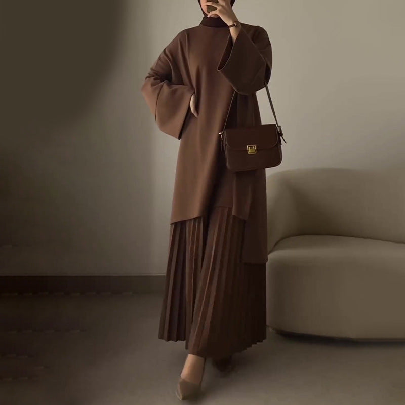 Shia | Elegant Two-Piece Women's Set with Pleats