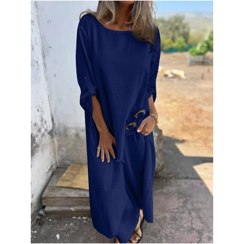 Sophia | Linen Dress + Pants - Comfortable Two-Piece Set