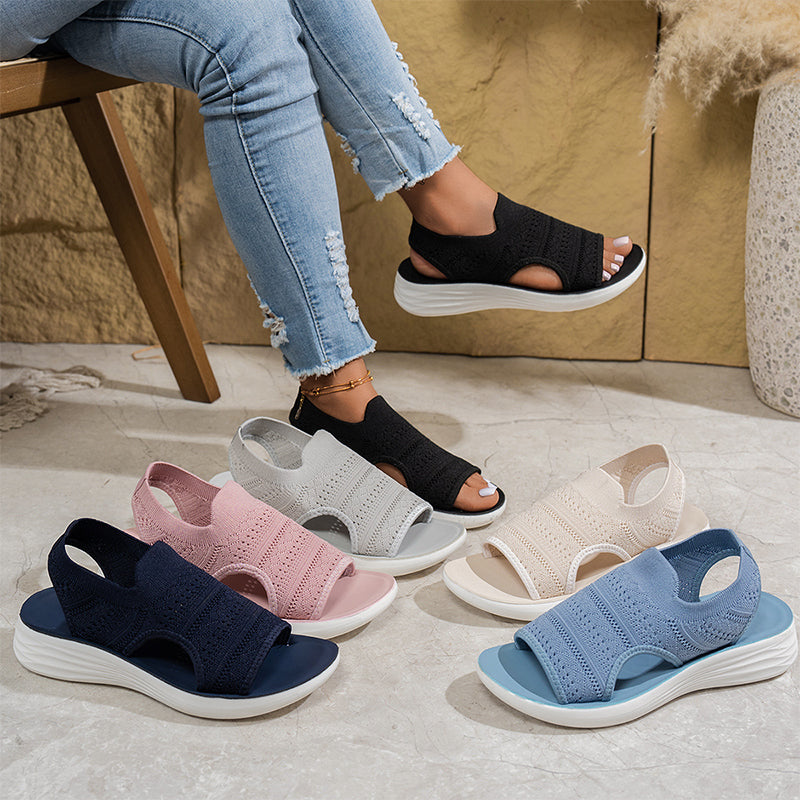 Luna | Breathable Platform Sandals with Elastic Strap