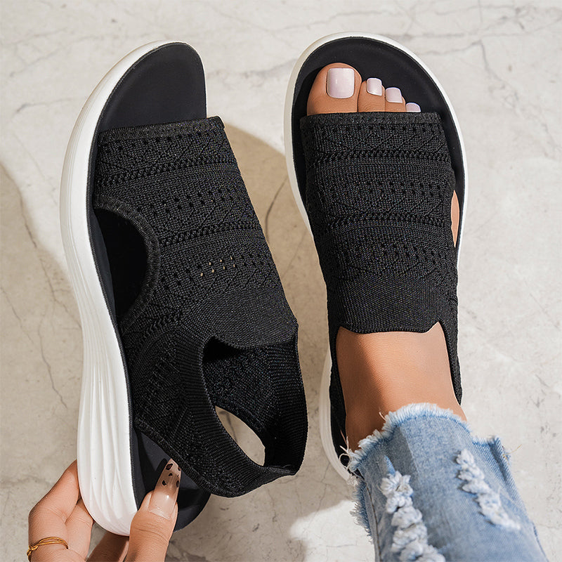 Luna | Breathable Platform Sandals with Elastic Strap