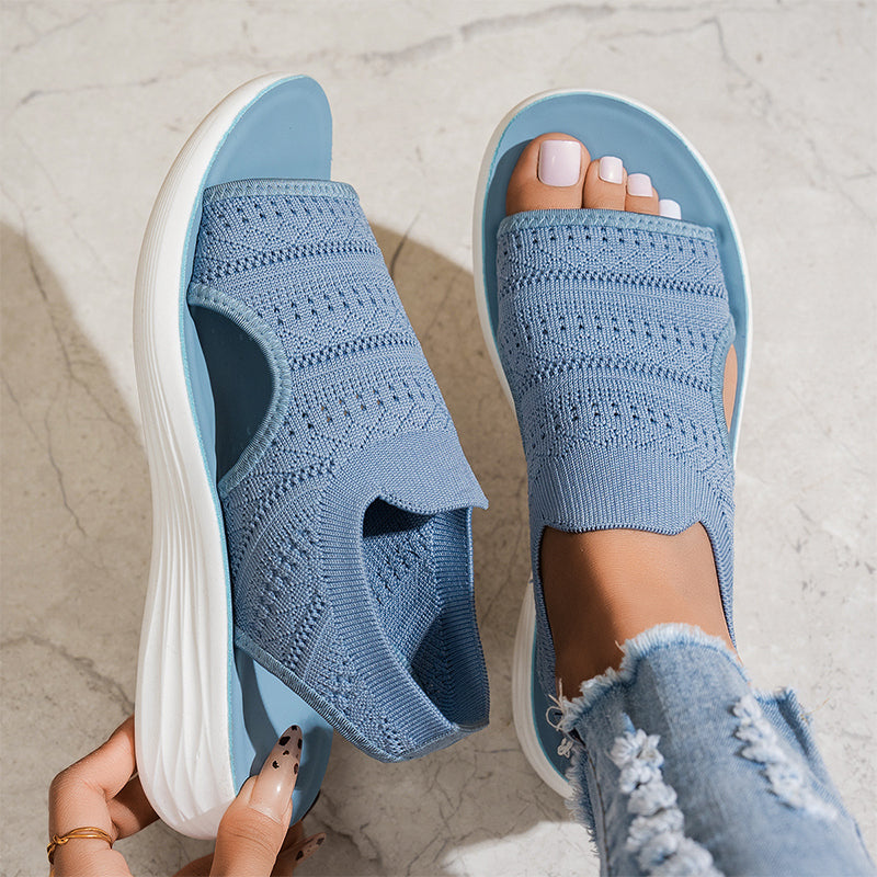 Luna | Breathable Platform Sandals with Elastic Strap