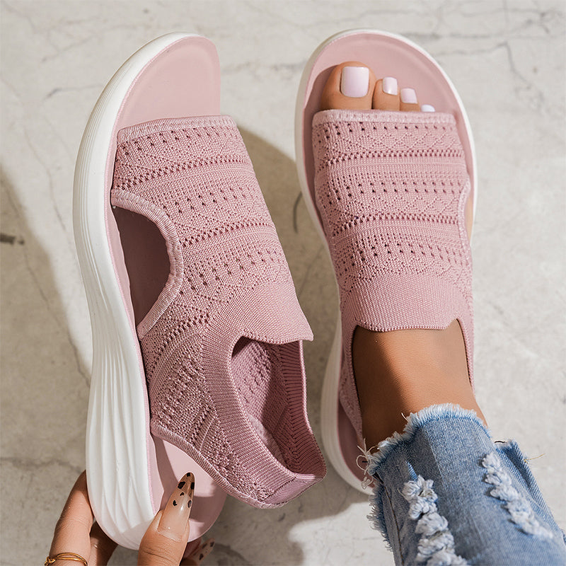 Luna | Breathable Platform Sandals with Elastic Strap